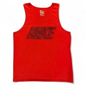 Nike The Tee Tank Red w/black Logo